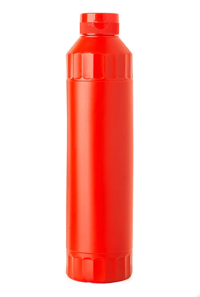 Bottiglia Ketchup Rosso Isolato Sfondo Bianco Con Percorso Ritaglio — Foto Stock