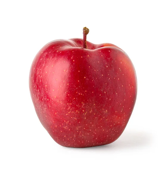 Κόκκινο Μήλο Απομονωμένο Λευκό Φόντο Μονοπάτι Αποκοπής — Φωτογραφία Αρχείου