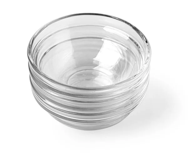 Stack Glass Bowl Isolated White Background — Stock Photo, Image