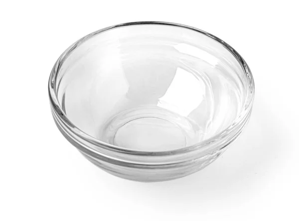 在白色背景上隔离的玻璃碗 — 图库照片
