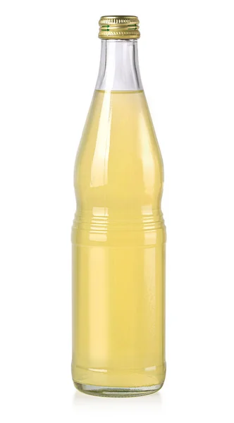 Eine Flasche Limo Auf Weißem Hintergrund Mit Schneideweg — Stockfoto