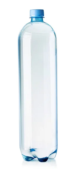 Большая Пластиковая Бутылка Минеральной Водой Белом Фоне Вырезкой Пути — стоковое фото
