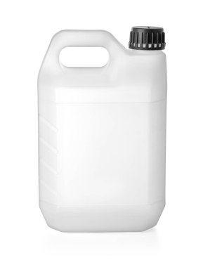 Beyaz arka planda, kırpma işlemeli plastik bir kutu.
