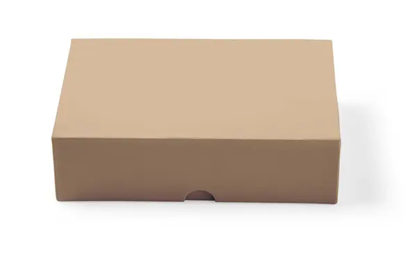 Kartonschachtel Isoliert Auf Weißem Hintergrund Mit Clipping Pfad Lieferbox Aus — Stockfoto