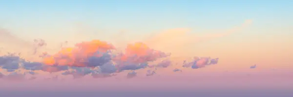 Beautiful Sky Cloud Sunset Panoramic Image — Stock Photo, Image