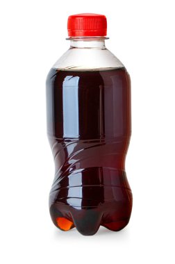 Kola şişesi. Kırpma yolu ile beyaz arkaplanda izole
