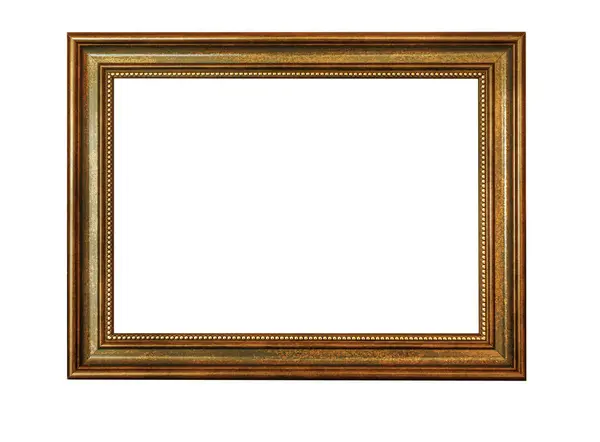 Wooden Frame Painting Drawing White Background Clipping Path Stock Photo