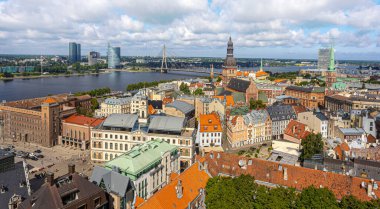 Riga, Letonya St. Peter's Church panoramik