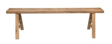 izole kırpma yolu ile beyaz arka plan üzerinde ahşap Bank.