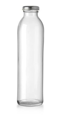 boş cam su şişesi kırpma yolu ile beyaz arka planda izole