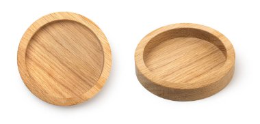 Boş tahta plaka beyaz arkaplanda izole edildi 