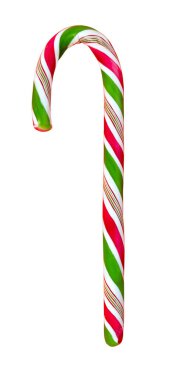 Beyaz arka planda renkli lolipop. Düz yatıyordu. Asgari konsept