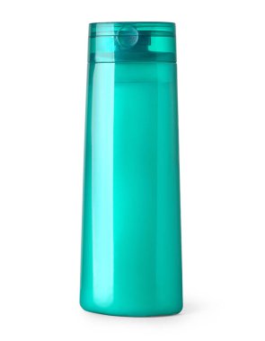 Kırpma yolu ile beyaz arka plan üzerinde izole plastik şişe şampuan