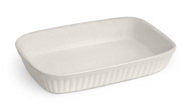 kırpma yolu ile beyaz arkaplanda boş pişirme tepsisi