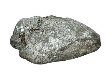 Beyaz zemin üzerinde büyük bir teklerock veya taş