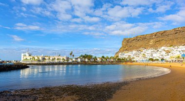 Puerto de Mogan, Gran Canaria, İspanya, Aralık 04: 23. Puerto de Mogan plajı, Gran Kanaryası, İspanya.