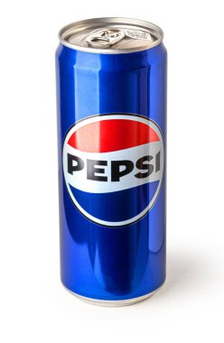 Anapa. Rusya, 31 Temmuz 2024: Alüminyum kutu Pepsi Cola