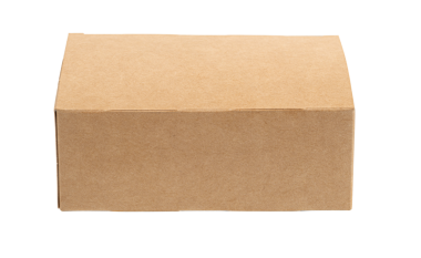 İzole kahverengi kağıt kutusu