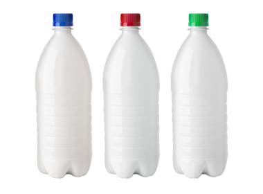 Boş beyaz plastik süt