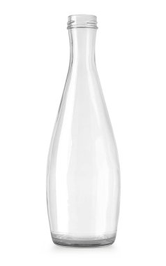 boş cam şişe kırpma yolu ile beyaz arkaplan izole