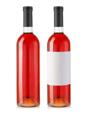 Şarap şişesi kırpma yolu ile beyaz arka planda izole