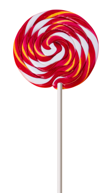 Beyaz arkaplanda renkli lolipop.