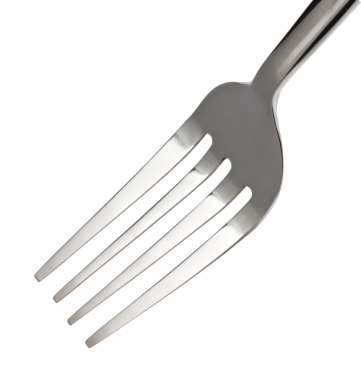 çatal şeffaf olarak izole edildi