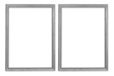 gümüş fotoğraf çerçevesi beyaz üzerinde izole