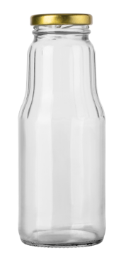 Cam şişe beyaza izole edilmiş.