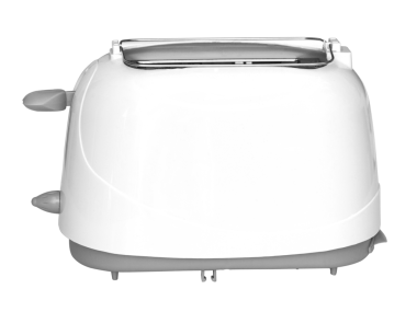 beyaz zemin üzerinde modern ekmek kızartma makinesi