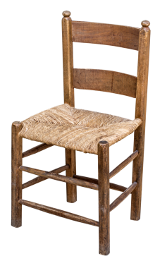 Eski sandalye beyaza izole edilmiş