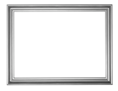 Gümüş ahşap çerçeve beyaz üzerinde izole