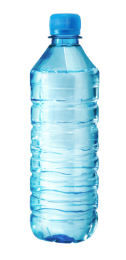 mavi su şişeleri izole