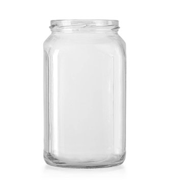 boş cam kavanoz kırpma yolu ile beyaz izole