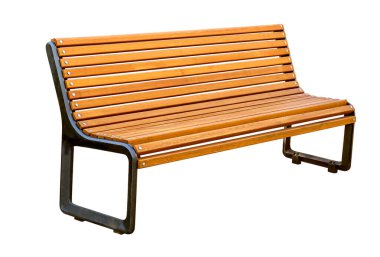  park bankı kırpma yolu olan beyaz bir arkaplanda izole edildi