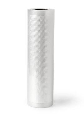 Plastik Paketleme Filmi Beyaz Arkaplanda İzole Edildi. kırpma yolu ile