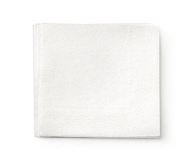 izole kırpma yolu ile beyaz arka plan üzerinde boş kağıt peçete