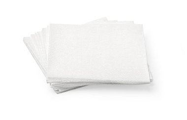 izole kırpma yolu ile beyaz arka plan üzerinde boş kağıt peçete