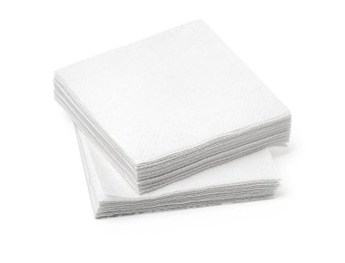 izole kırpma yolu ile beyaz arka plan üzerinde boş kağıt peçete