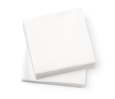 izole kırpma yolu ile beyaz arka plan üzerinde boş kağıt peçete