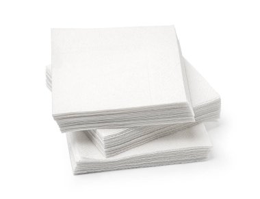 izole kırpma yolu ile beyaz arka plan üzerinde boş kağıt peçete