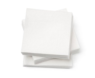 izole kırpma yolu ile beyaz arka plan üzerinde boş kağıt peçete