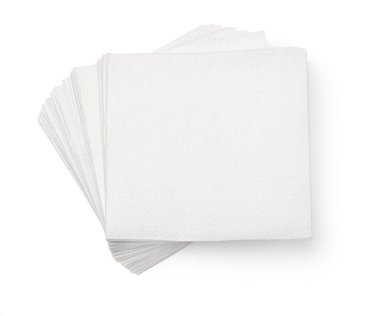 izole kırpma yolu ile beyaz arka plan üzerinde boş kağıt peçete