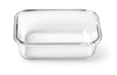 Clean, empty glass baking dish, perfect for cooking and serving clipart