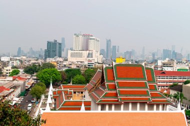 Altın Dağ Wat Saket Ratcha Wora Maha Wihan, Bangkok, Tayland.
