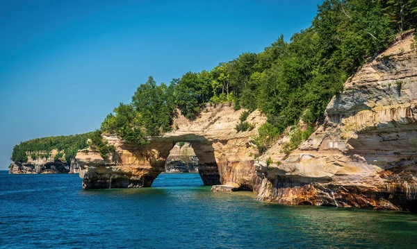 Scenic Pictured Rock Lakeshore Lake Superior Northern Michigan Stock Picture