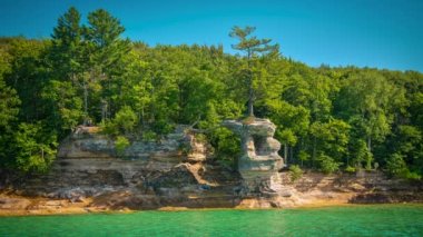 Resimli Rock National Lakeshore Lake Superior Munising Michigan