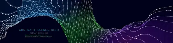 Αφηρημένο Πλέγμα Wireframe Θορύβου Υποβάθρου Στο Σκοτάδι Μεγάλα Δεδομένα Δίκτυο — Διανυσματικό Αρχείο