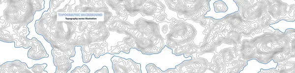 白い背景にある線の抽象的な地形図 トポグラフィックラインコンセプト 地理的な地図の抽象化 ベクトルイラスト — ストックベクタ