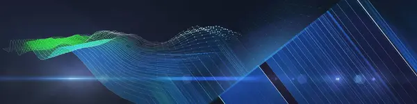 Αφηρημένο Τεχνολογικό Υπόβαθρο Μελλοντικό Wireframe Χρώμα Φως Εικονική Τεχνολογία Υπολογιστών — Φωτογραφία Αρχείου
